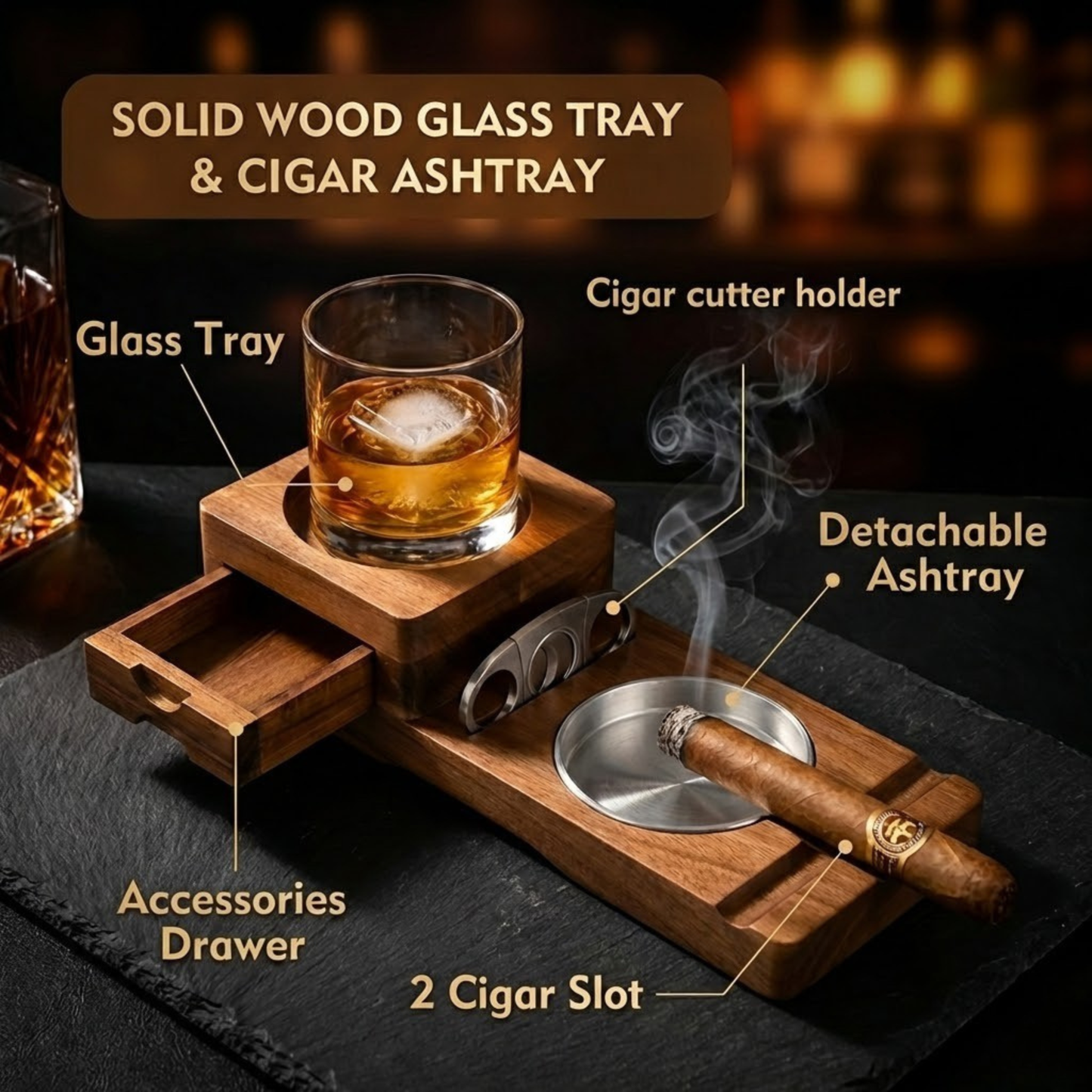 Cigar and Whisky Stand