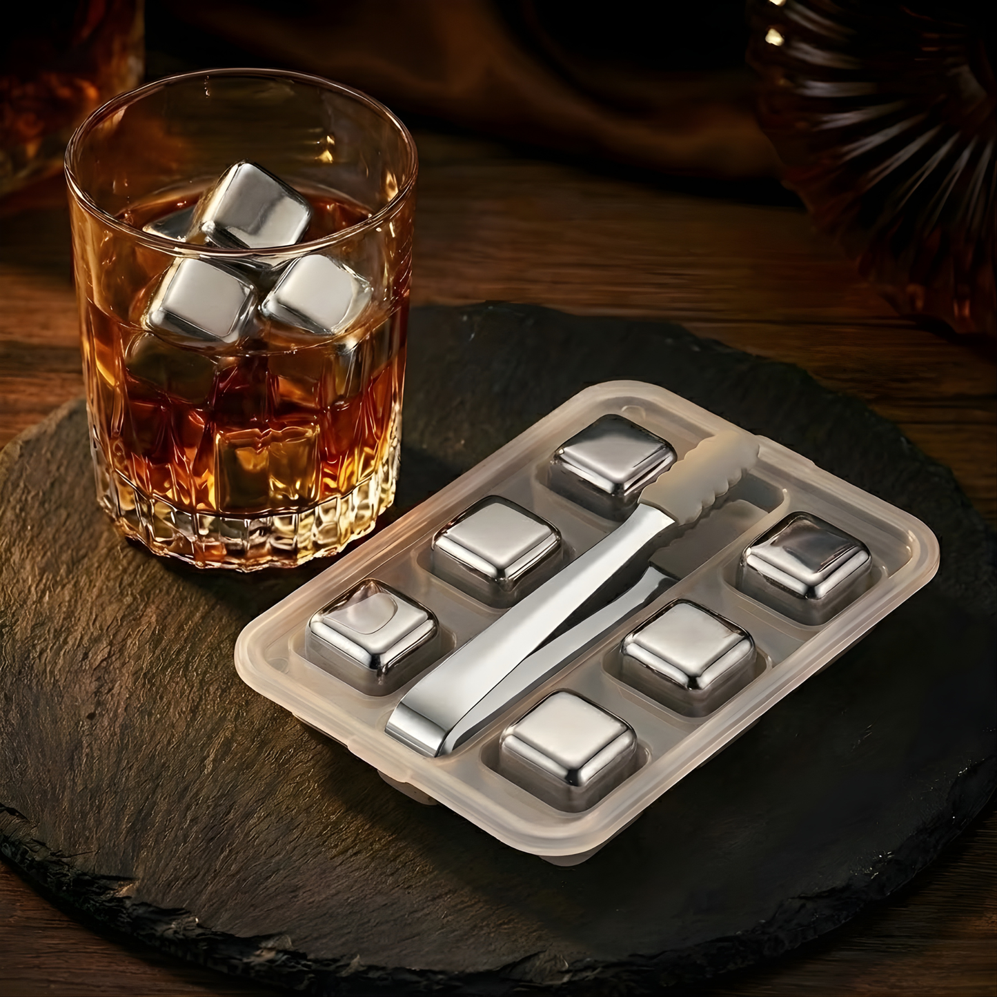 Stainless steel ice cube stones